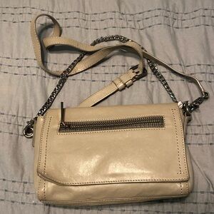 Frye crossbody with chain strap detail gray